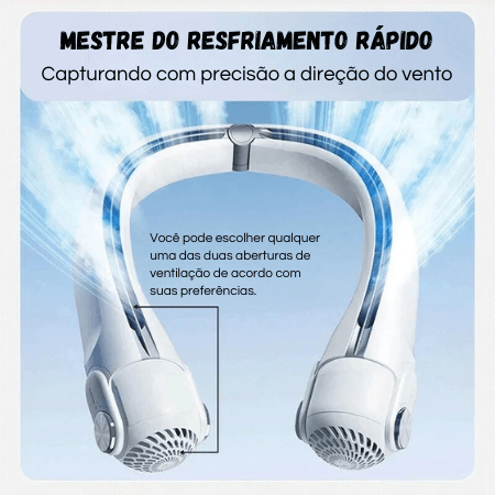 Ventilador Portátil de Pescoço Xiaomi 5000 mAh: Brisa Refrescante em Movimento